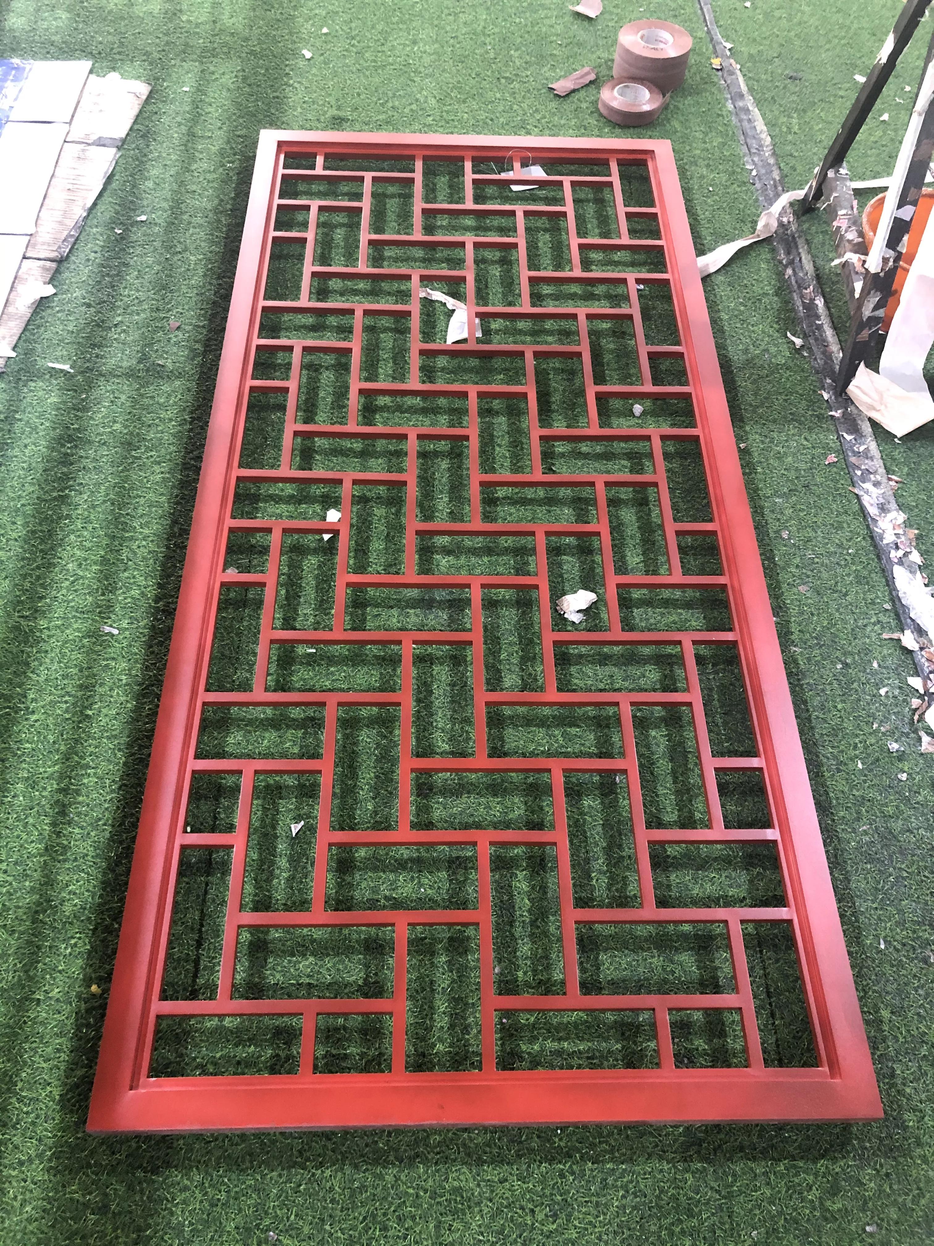 铝格栅庭院,铝合金格栅屏风庭院