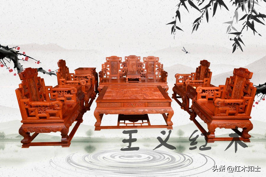 大富贵的缅甸花梨13件套值多少钱,缅甸花梨手工雕刻十三件套