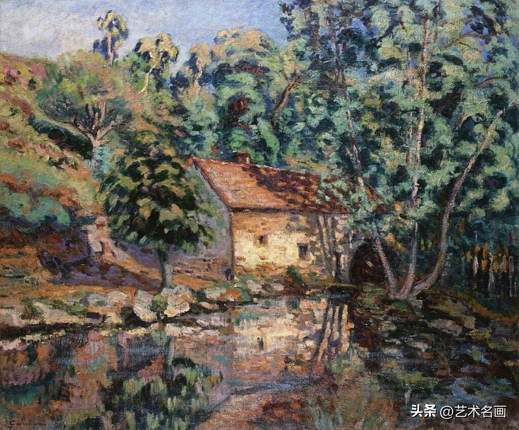 美国印象派大师春天的风景画,色彩丰富的印象派