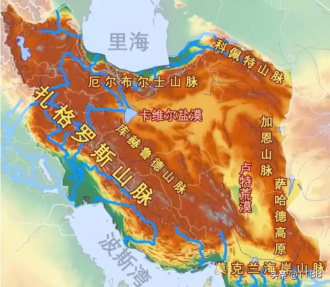 伊朗地理平原人口分布,伊朗与阿富汗和伊拉克地理位置图