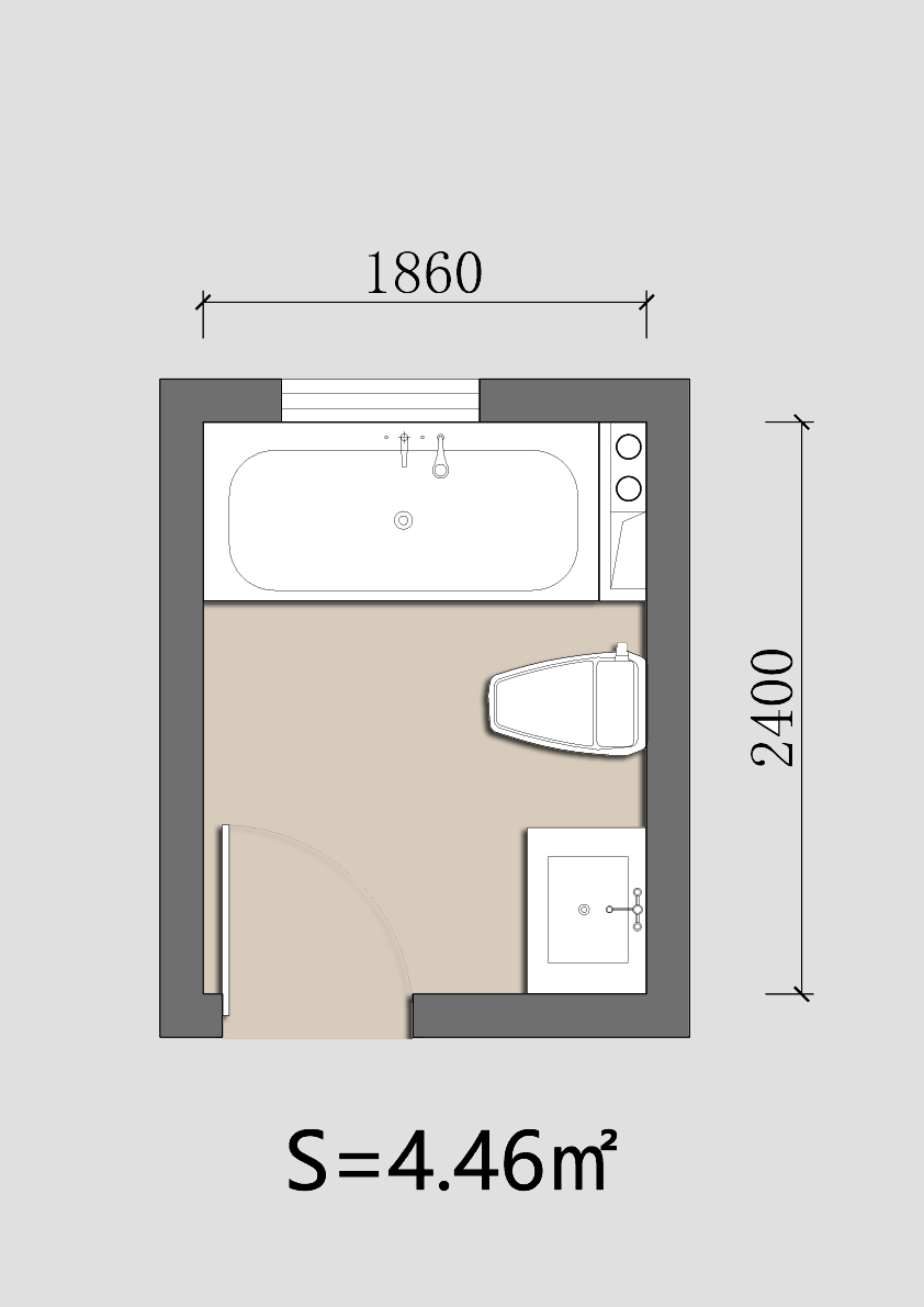 浴缸进水和排水预留尺寸图,浴缸预埋水管预留尺寸示意图