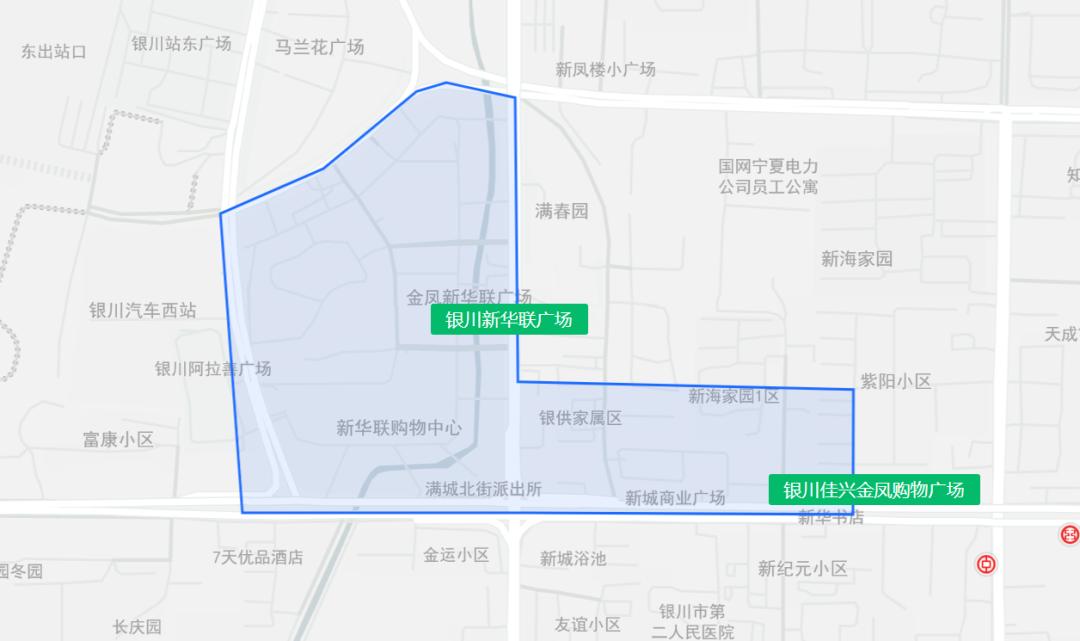 银川几大商圈,银川商业核心区