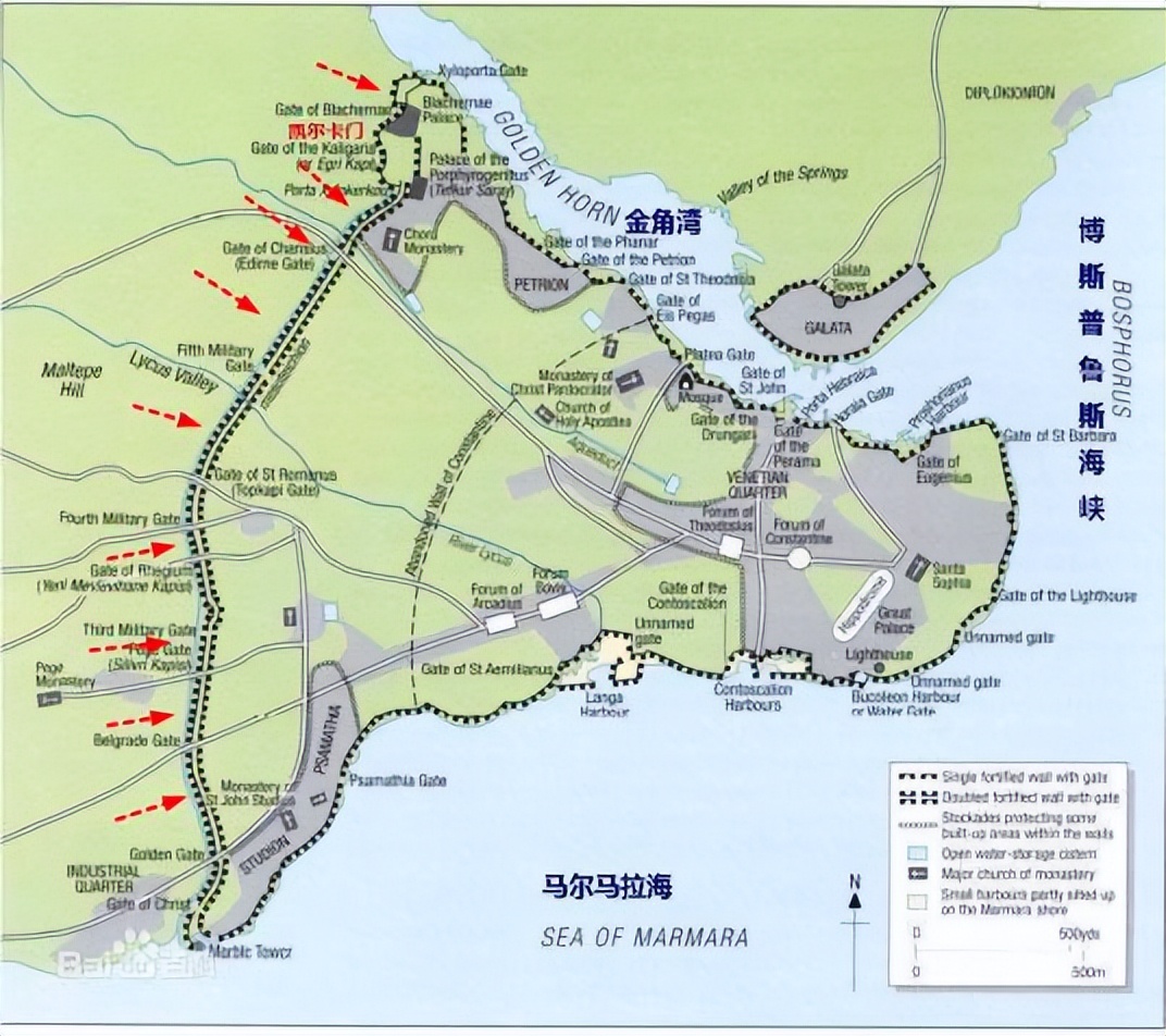 拜占庭帝国君士坦丁堡战役,兵锋所指之处