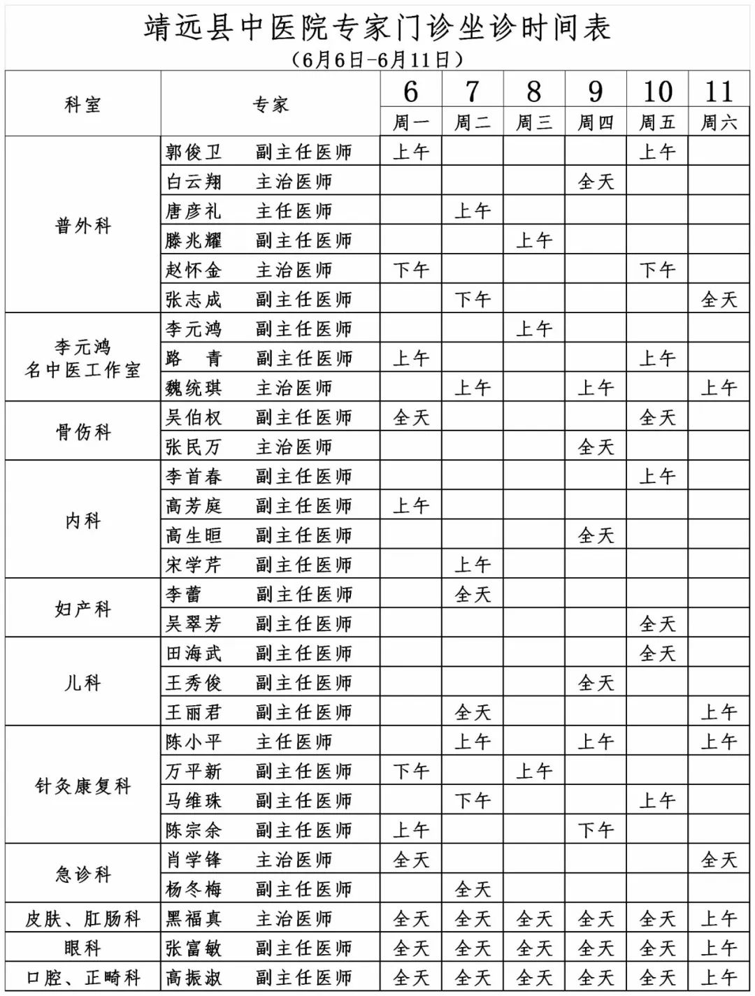 靖远县医院最近来的专家,景泰县中医院专家坐诊