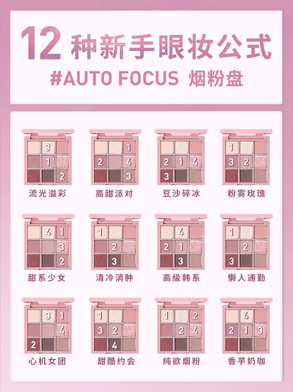 3ce烟粉盘画法,3c12色眼影杏粉盘操作教程