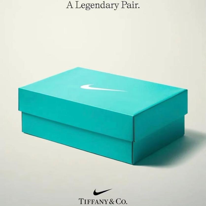 tiffany与nike联名鞋,tiffany联名nike真假