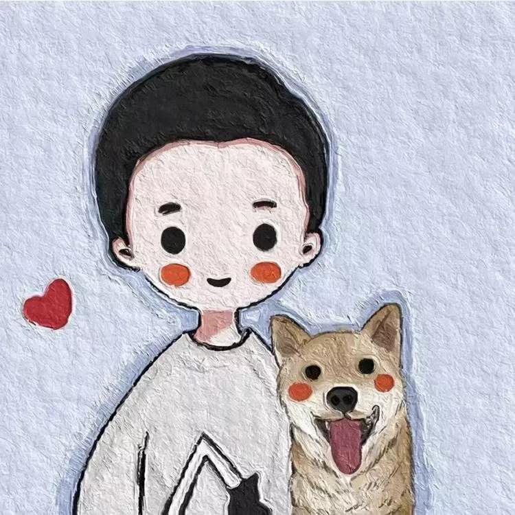 情侣头像简单干净卡通人物可爱,情侣头像个性签名