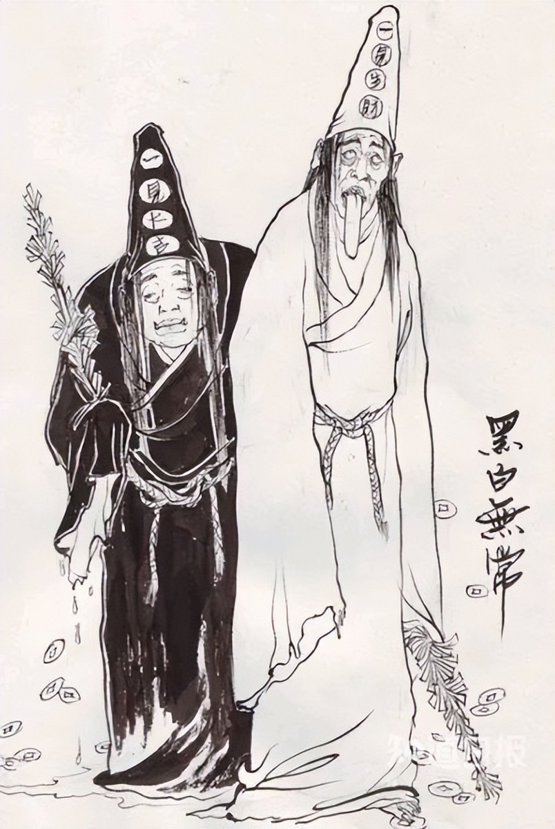 黑白无常头顶的是什么,黑白无常帽子上真正写的什么