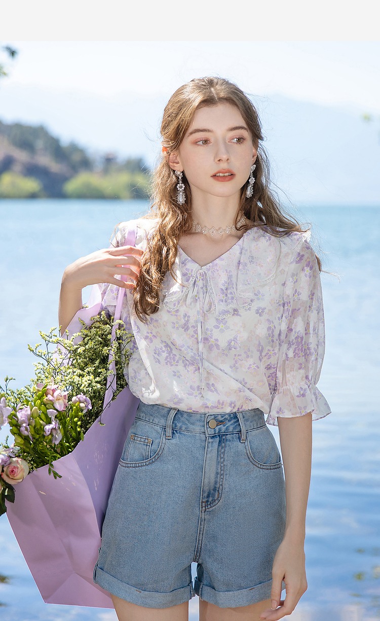 夏天短裤面料雪纺好还是牛仔好,雪纺的面料夏天穿着非常的舒适