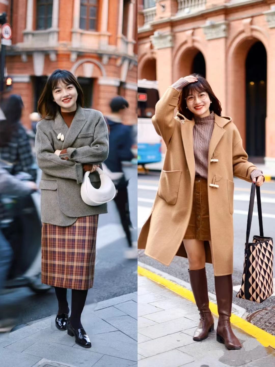 小个子如何穿大衣好看,小个子穿宽松格子大衣好看吗