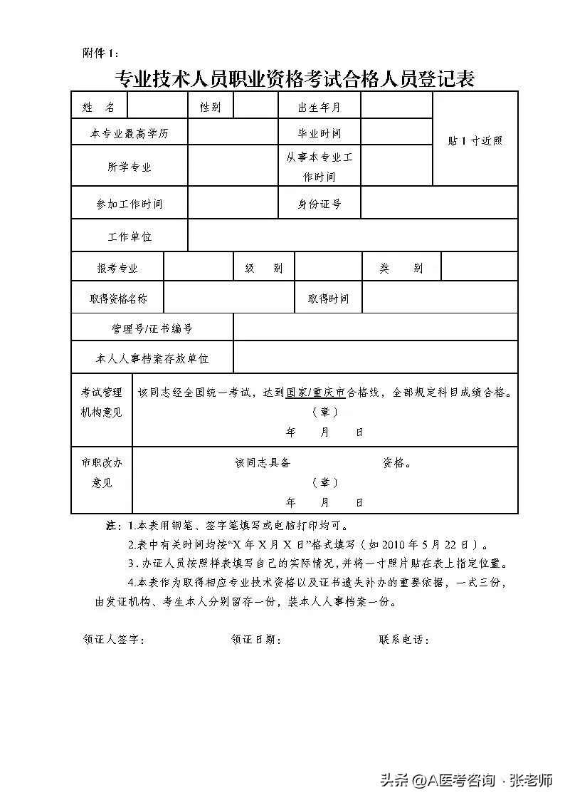资格考试合格人员登记表有什么用,领证的时候需要拿体检报告吗