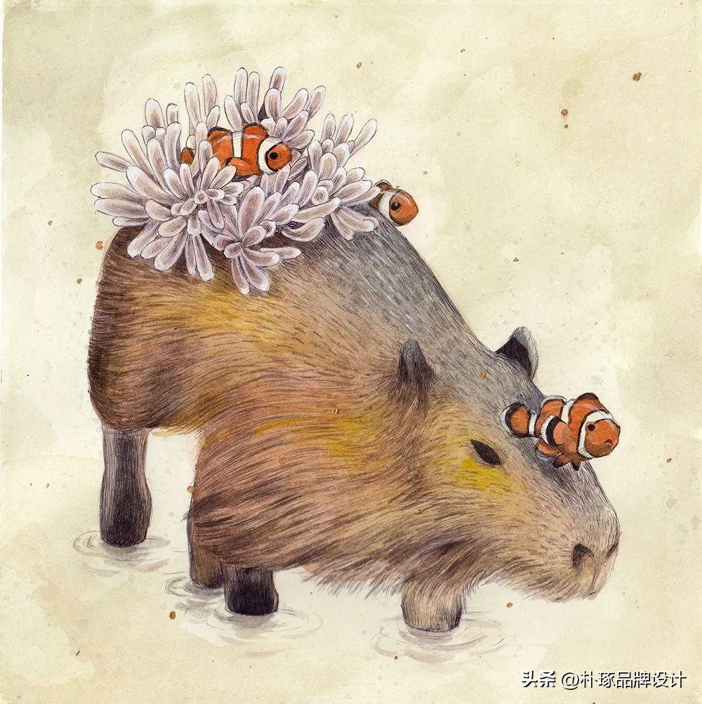 有深度意境的插画,如此清新淡雅的插画太有美感了