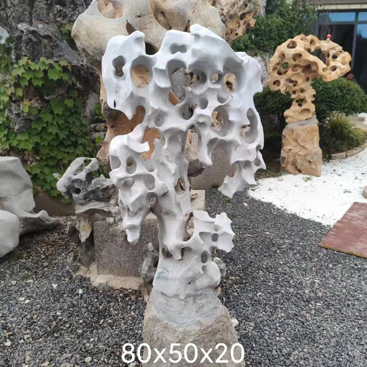 太湖石鱼池造景农村庭院 (太湖石庭院观景石园林造景石)