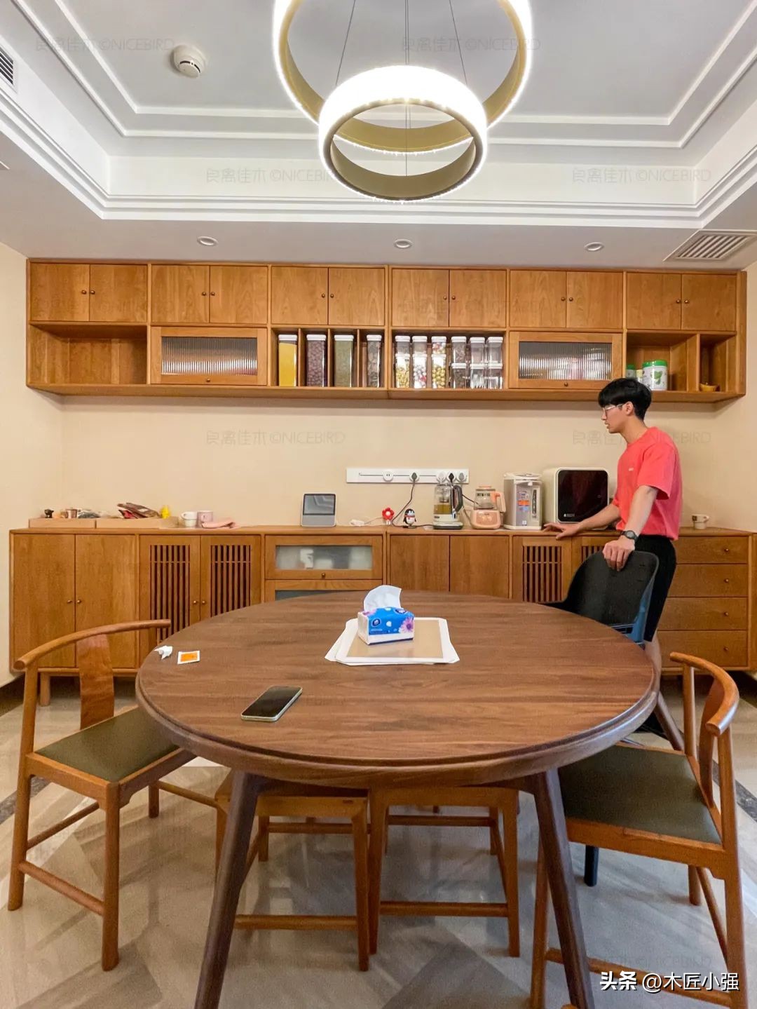 胡桃木极简大平层,北京180平大平层4房