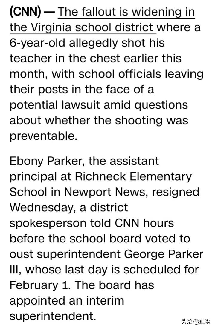 英语阅读学习材料Aftera6-year-oldshotateacherinclass每日英语