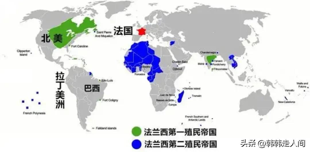 强盛时期的法兰西帝国,欧洲四大殖民帝国