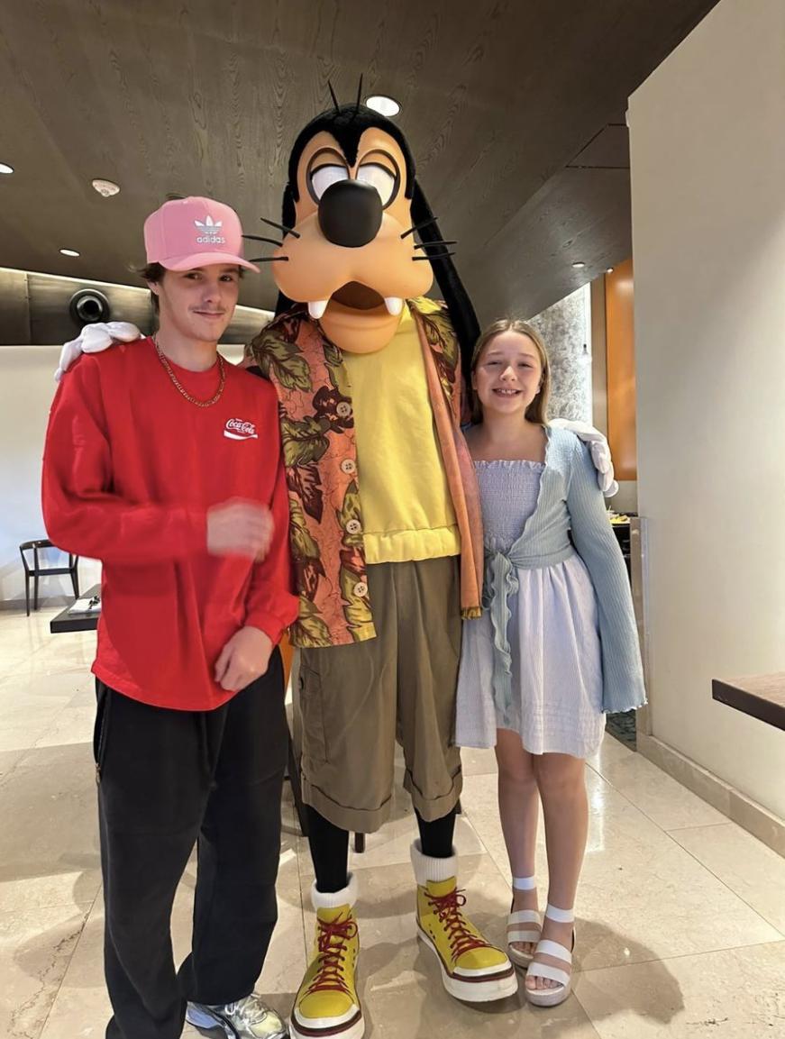 贝克汉姆二公子小七,贝克汉姆夫妇带孩子们畅游迪士尼