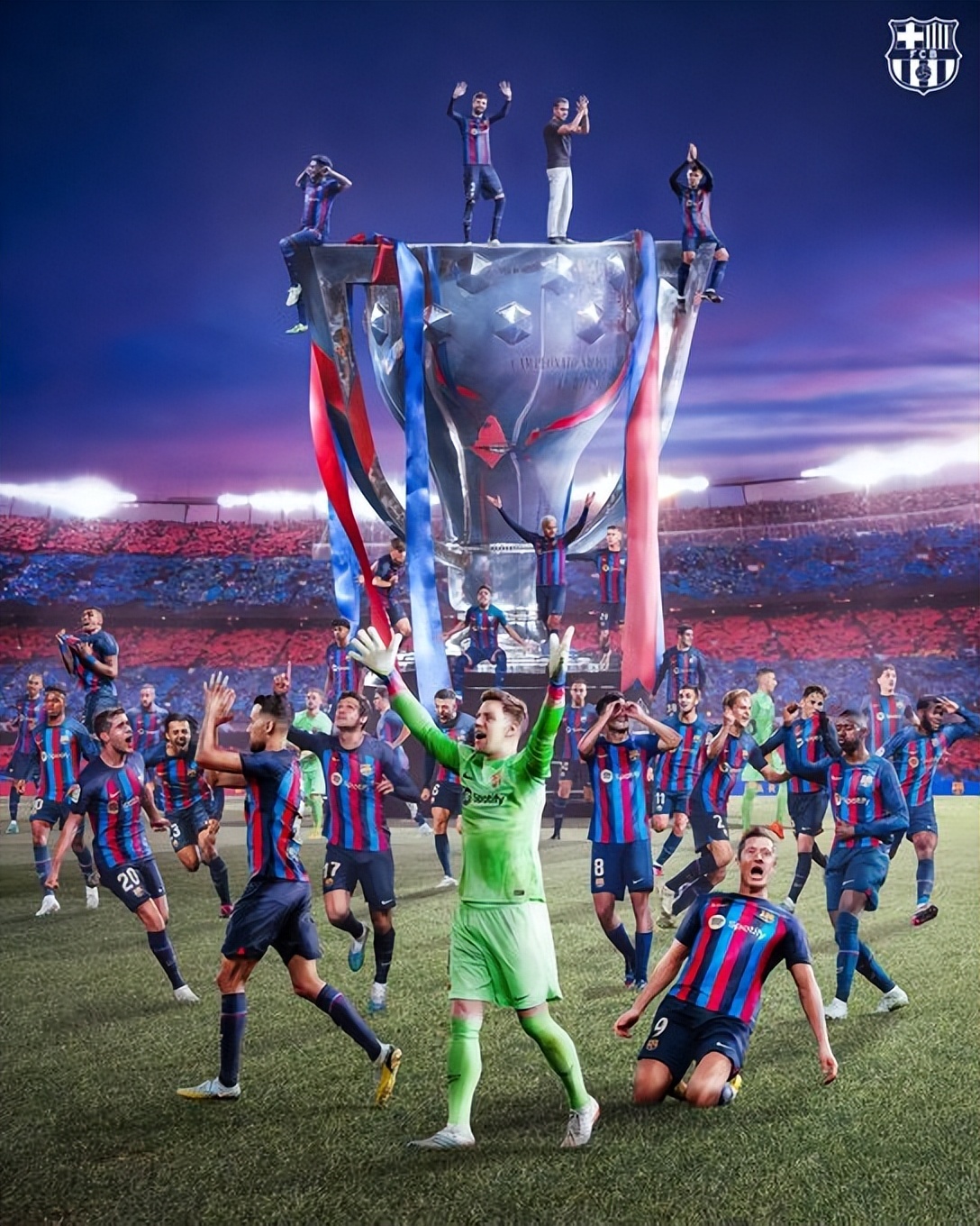 巴萨提前夺冠西班牙人,巴萨4-2热刺夺冠