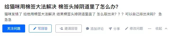 “猫咪发情，可以用棉签帮它爽爽吗？”