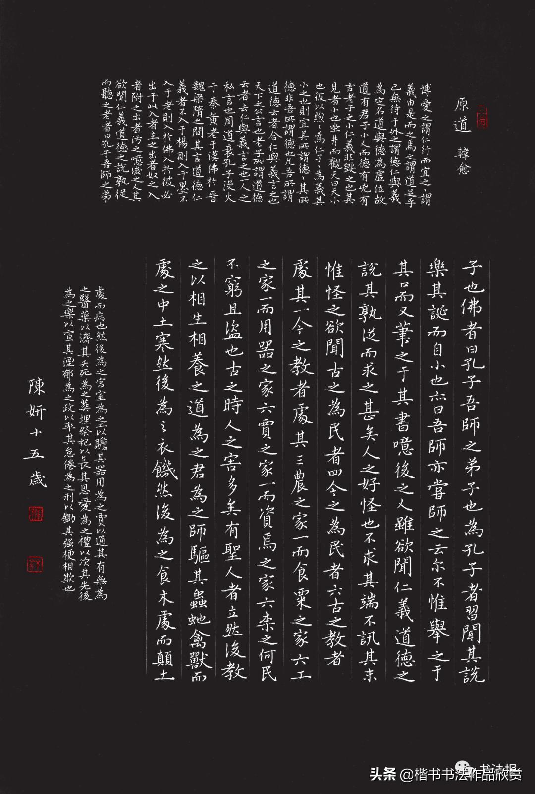 全国硬笔书法大赛作品集锦,全国首届硬笔书法大赛特等奖作品