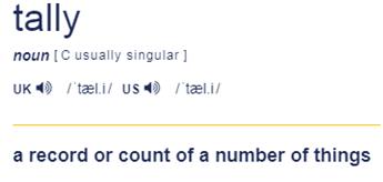 计数记数,计数表英语