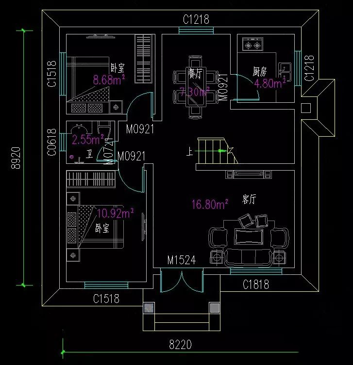 15套占地不足80平方二层农村自建房别墅设计；小宅基地玩出大花样