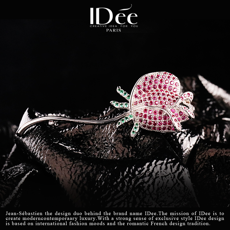 法式浪漫轻奢百搭花朵项链,法式小众玫瑰花项链