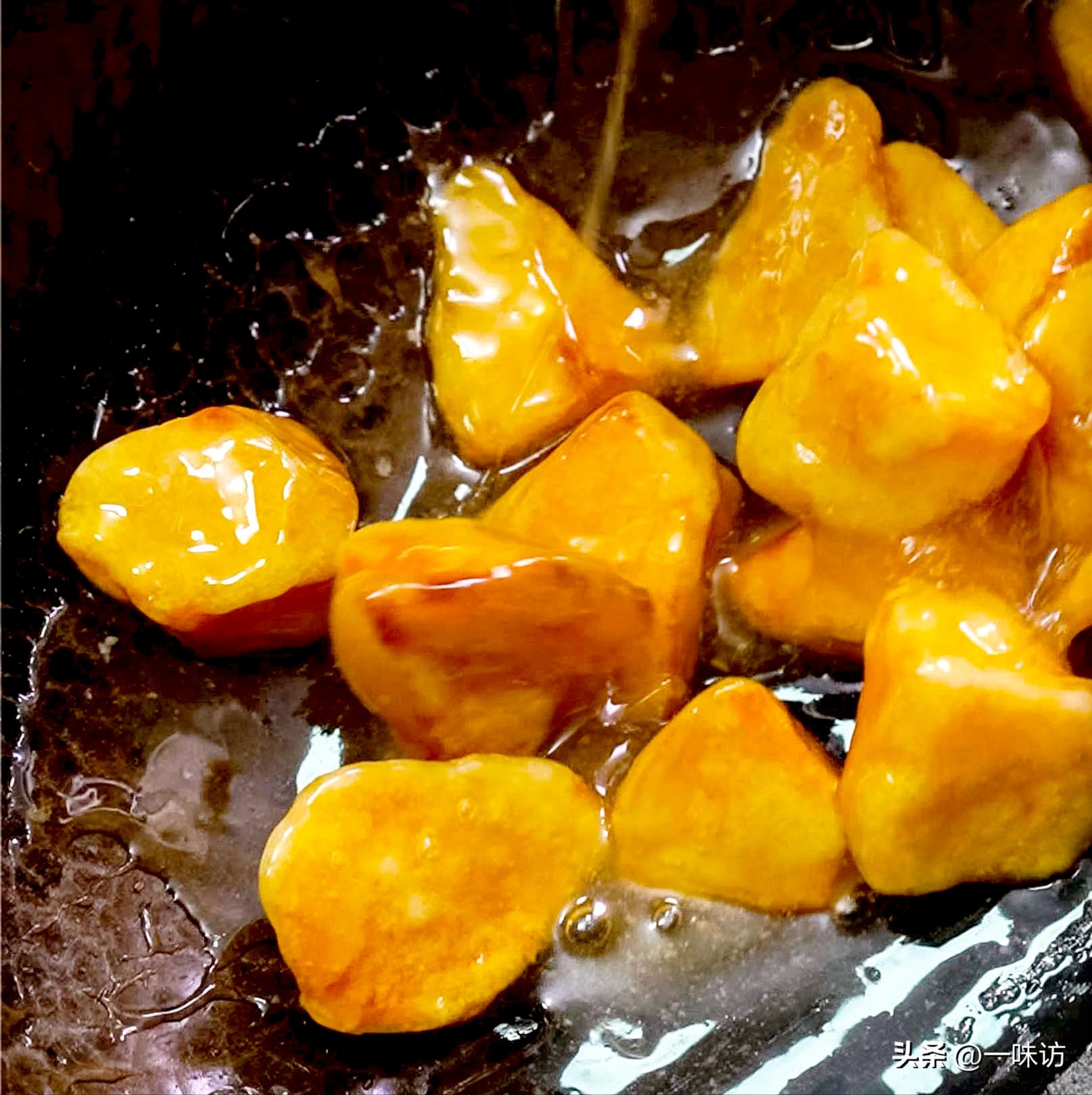 翻沙红薯简单做法,翻沙红薯做法步骤