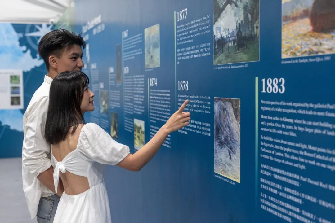 在千平沉浸空间漫步莫奈百年画境,莫奈场景画作