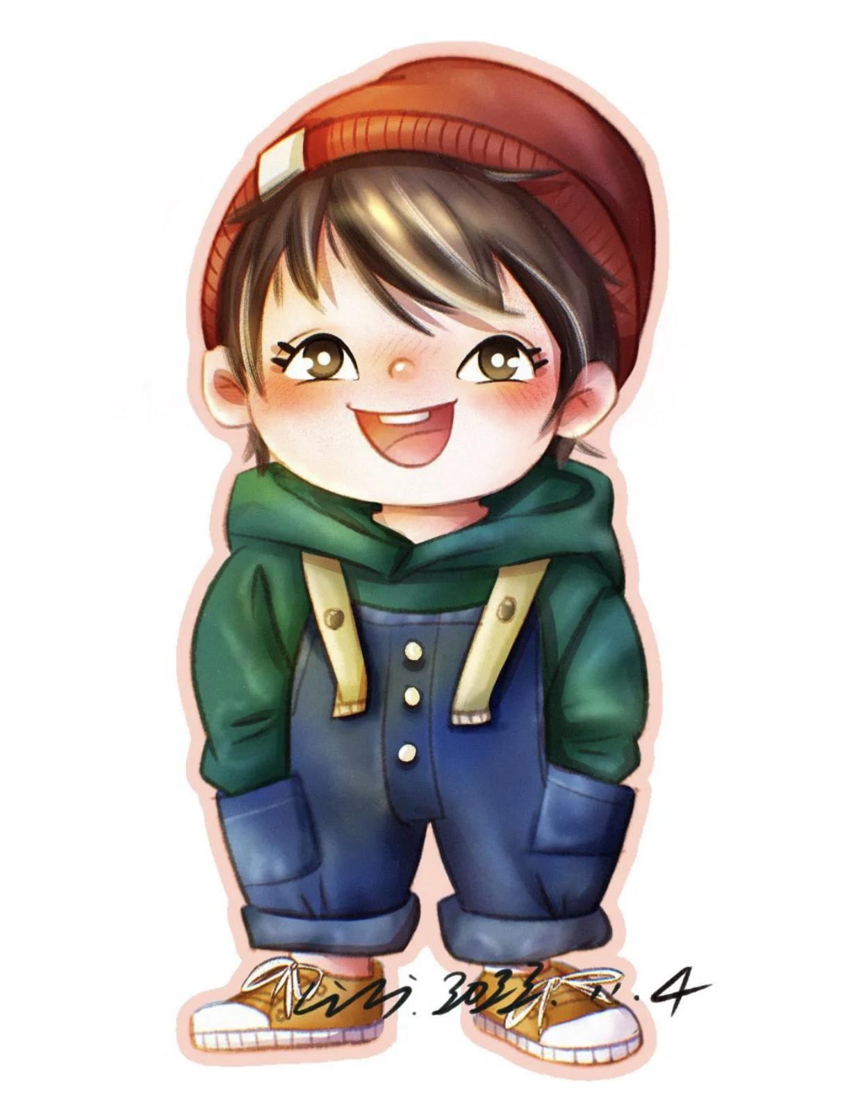 小清新豆豆眼小女孩插画,又凶又可爱的小女孩插画