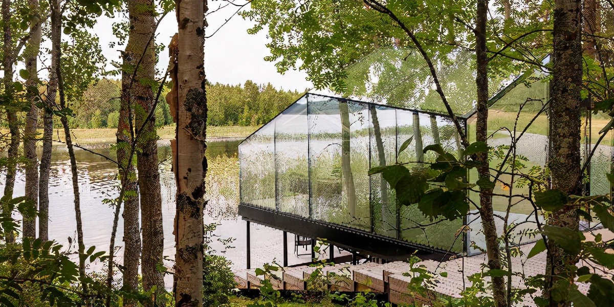 芬兰，伊纳里，森林玻璃小屋/Pirinen+Salo