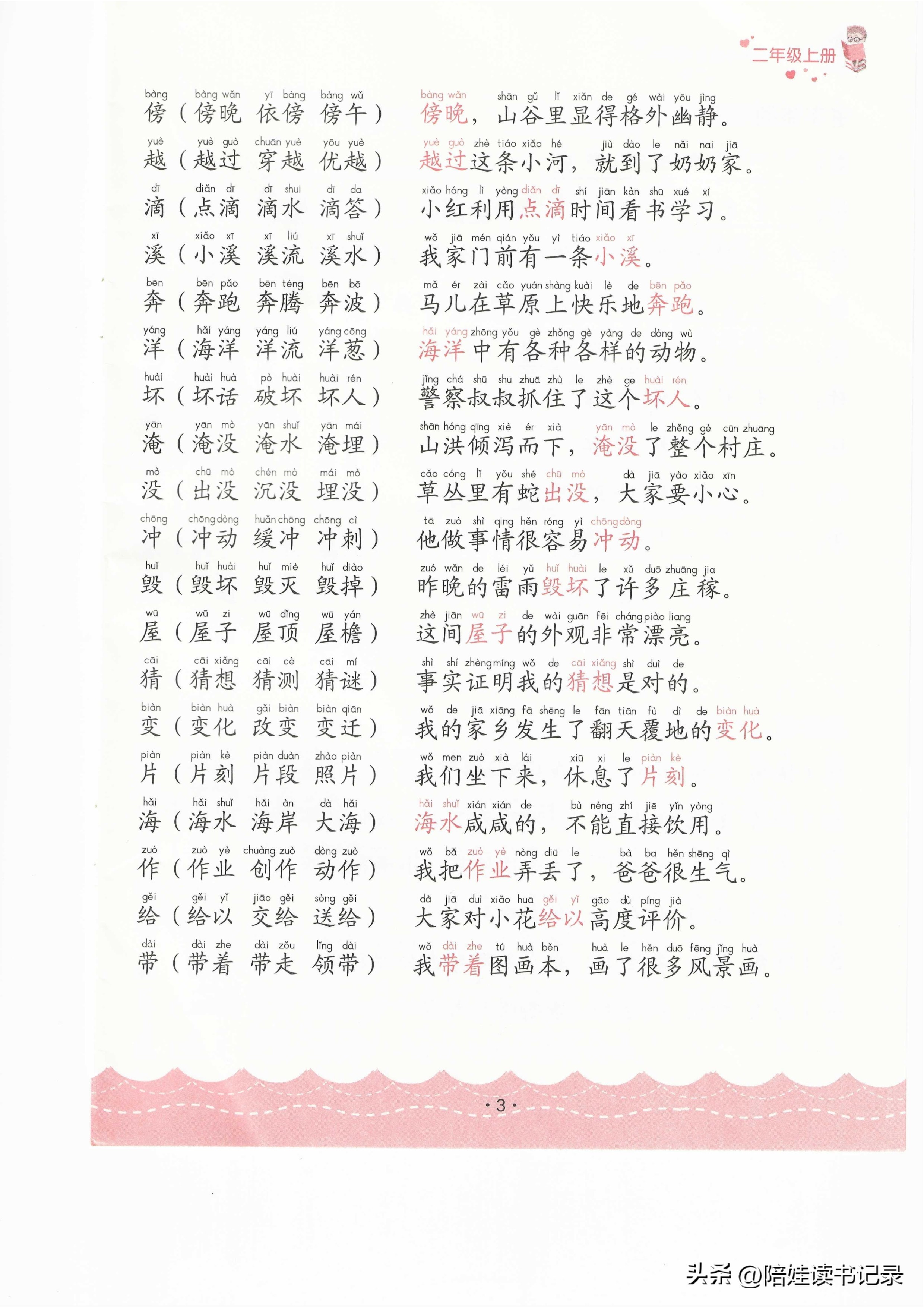二年级上册19课古诗二首生字组词,二年级的12课坐井观天的生字组词