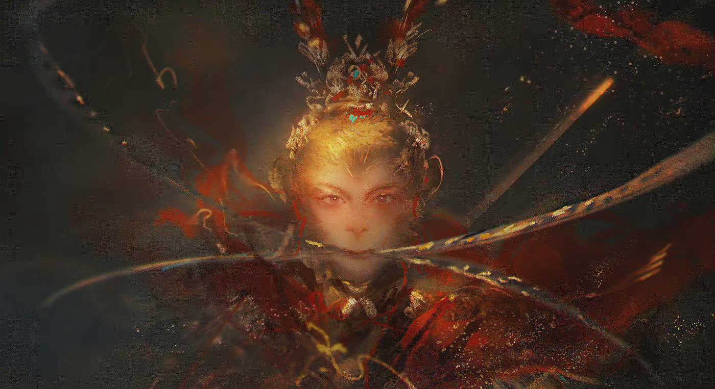 画个孙悟空很帅,她画的画栩栩如生