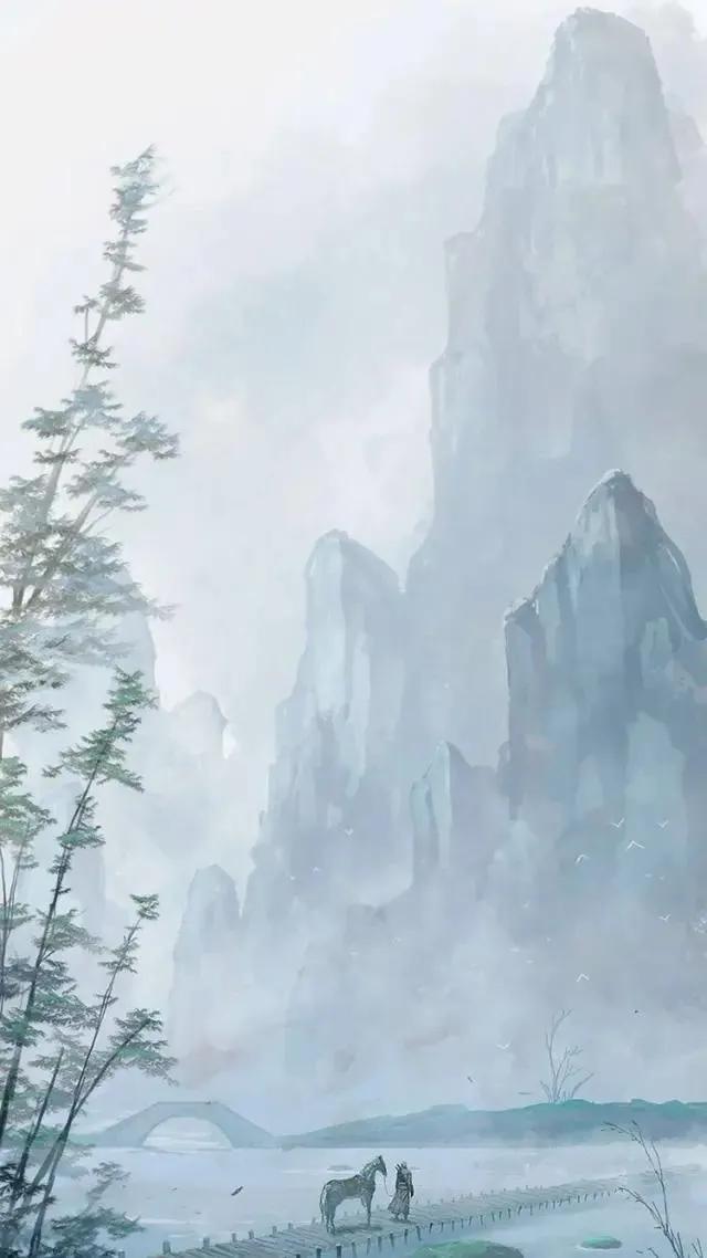 水墨画图片壁纸,手绘壁纸唯美意境水墨