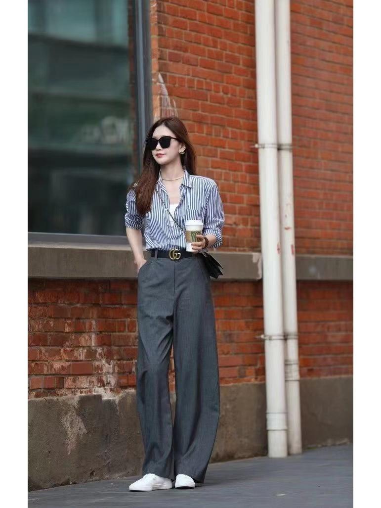 今年最火的裤子小脚裤西装裤,直筒阔腿裤显瘦显高春秋西装裤