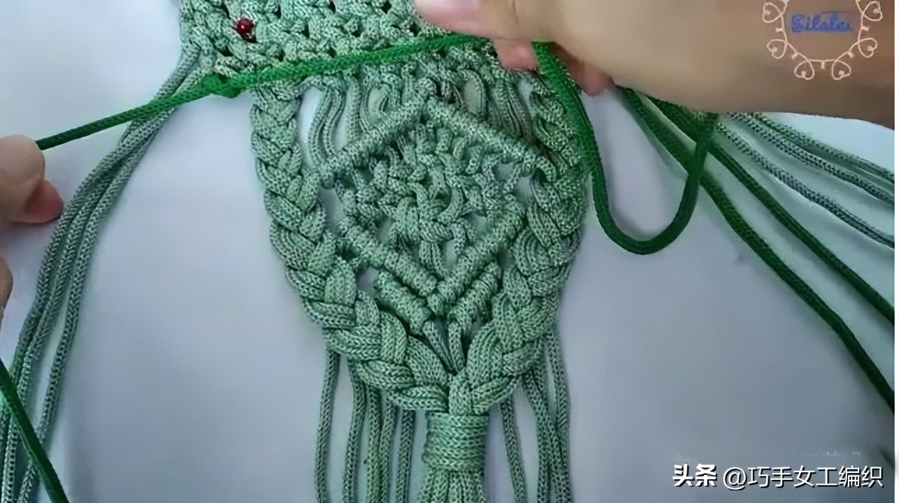 自己用绳子编一个东西,绳子编小包教程