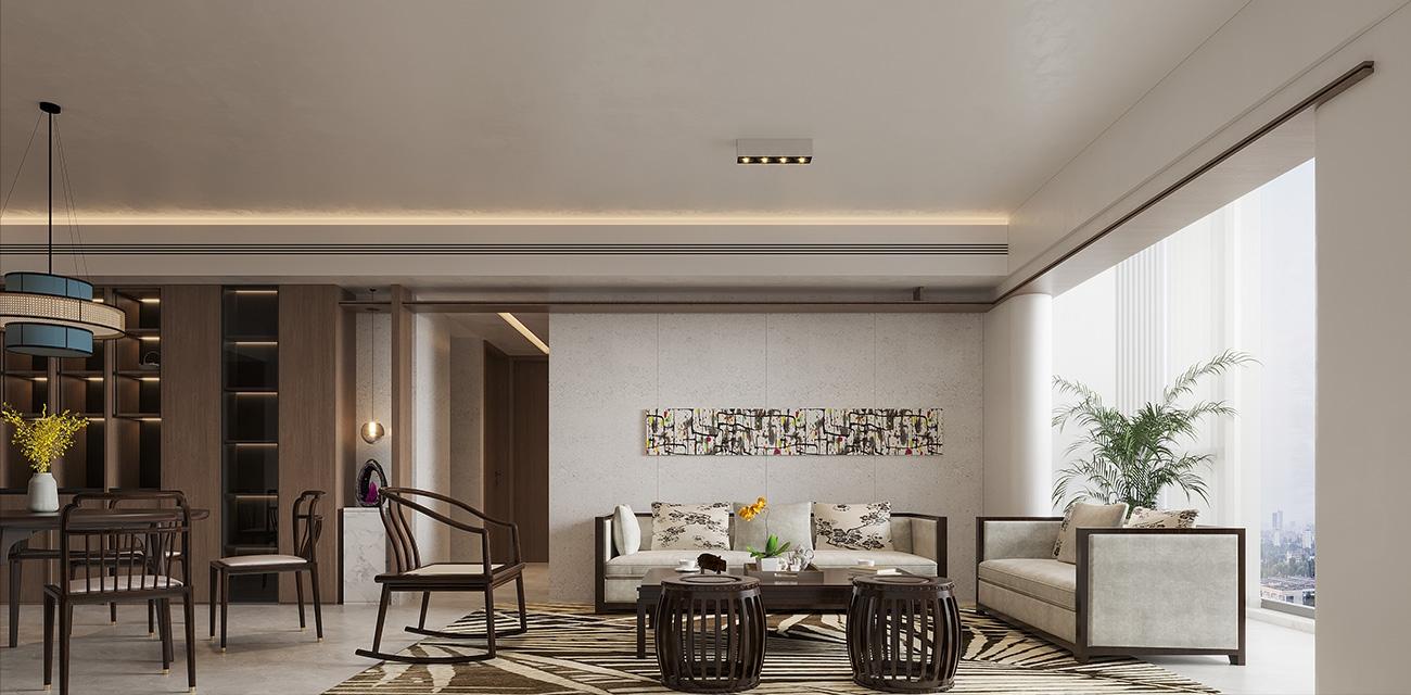 别墅设计中式装修风格效果图,新古典风格别墅装修设计元素详解