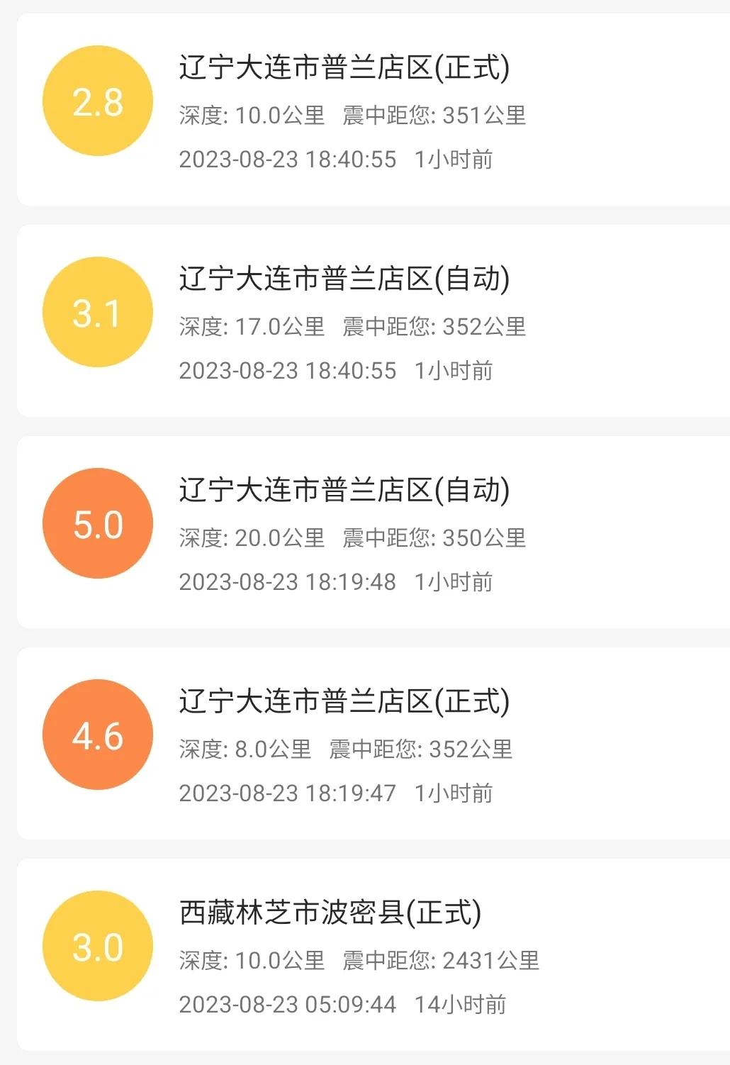 大连普兰店区地震,辽宁大连发生4.6级地震情况