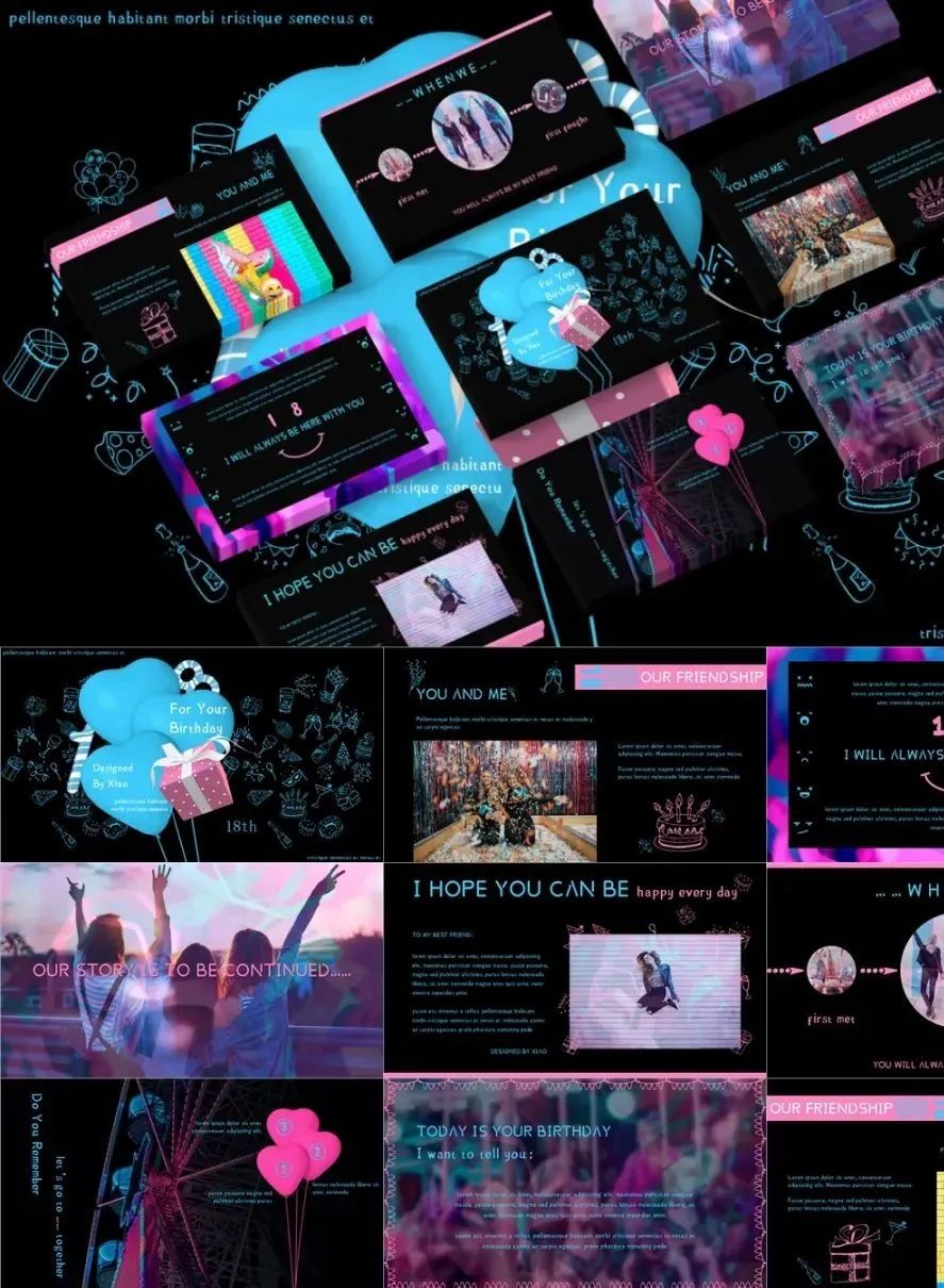 生日快乐宝宝周岁生日宴会ppt模板,生日快乐ppt模板简单