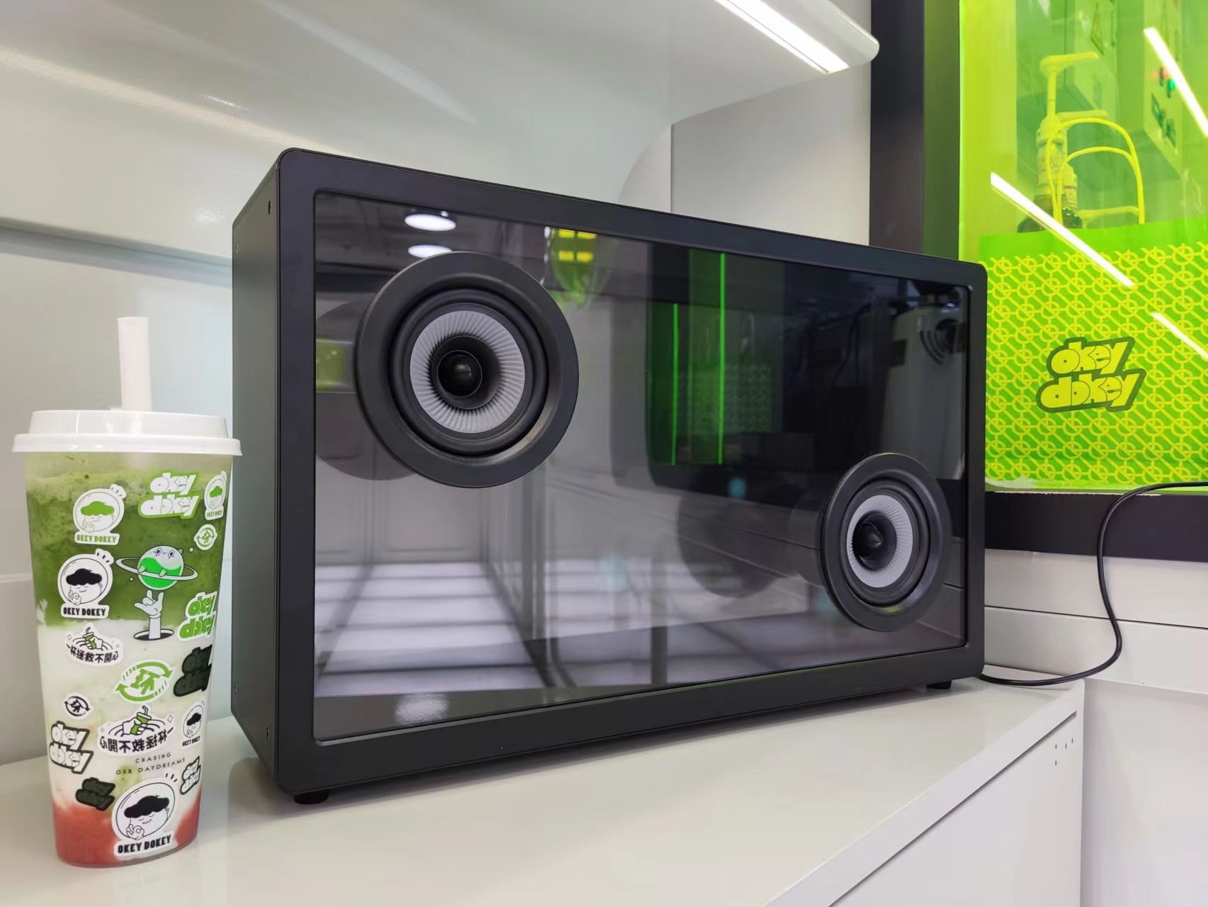 水晶音响布置,水晶石造型音响