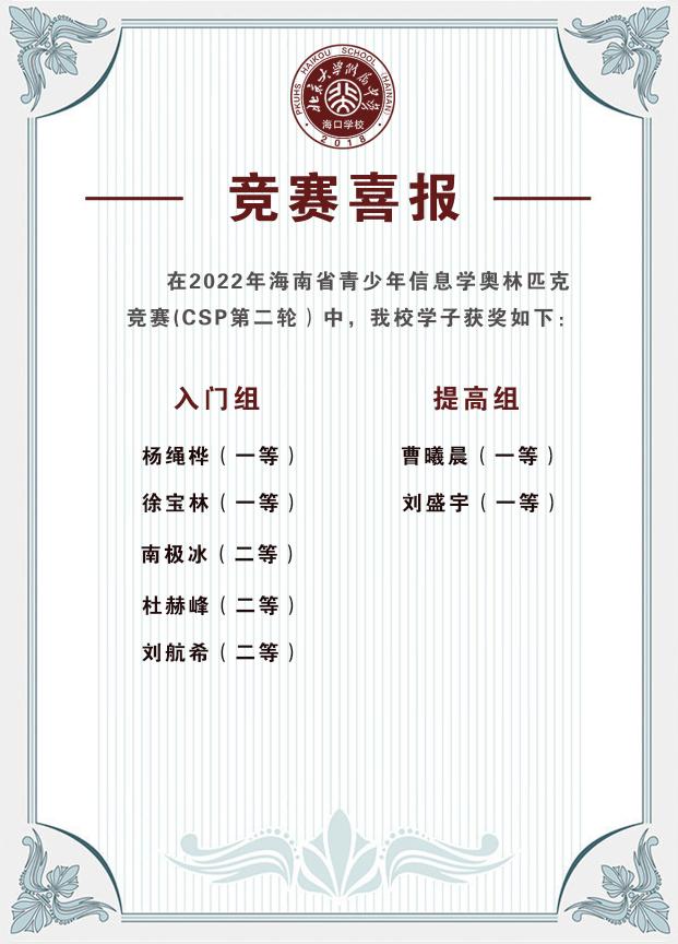 海南北大附中海口学校高考,海口北大附中喜报