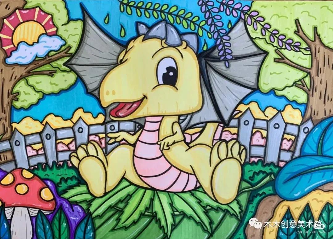 丙烯马克笔绘画可爱又简单的动物,24色马克笔绘画小动物