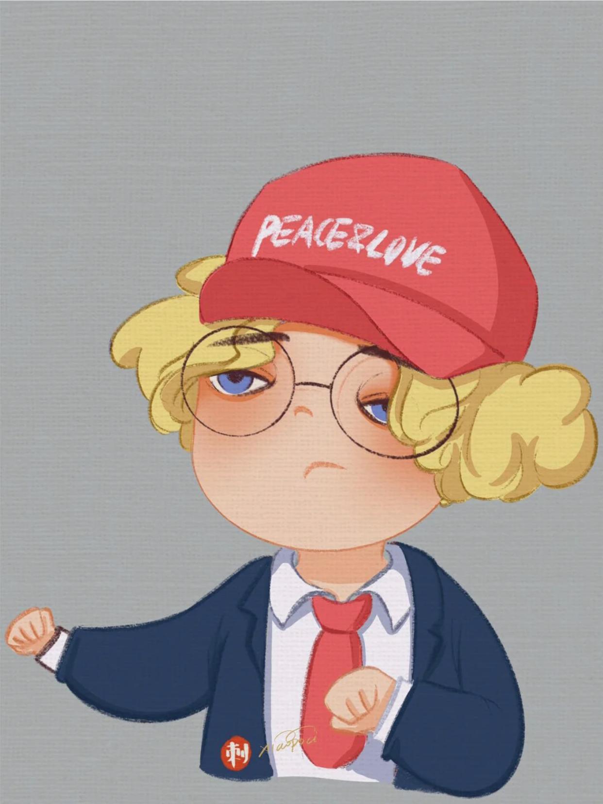 可爱头像卡通呆萌简笔丸子头,超好看丸子头漫画头像儿童