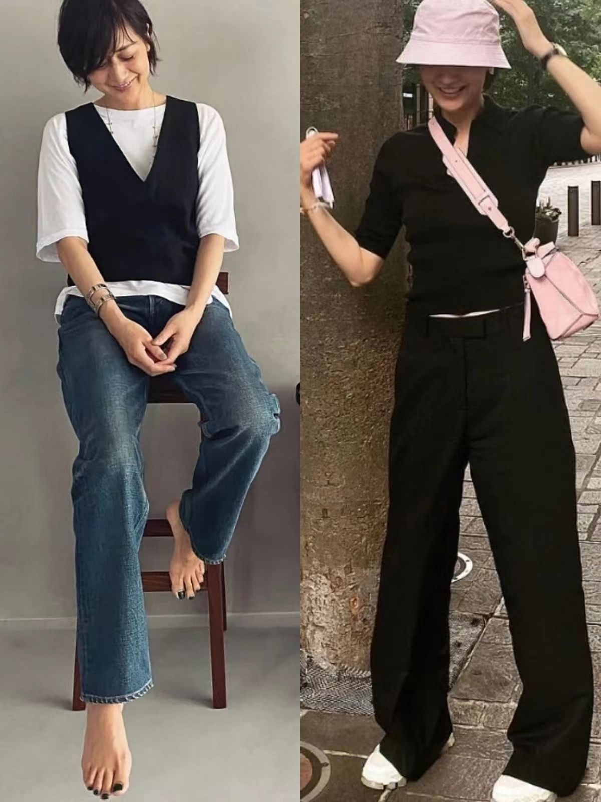 打扮得体优雅的女人,日本姐姐们春季复古穿搭真接地气