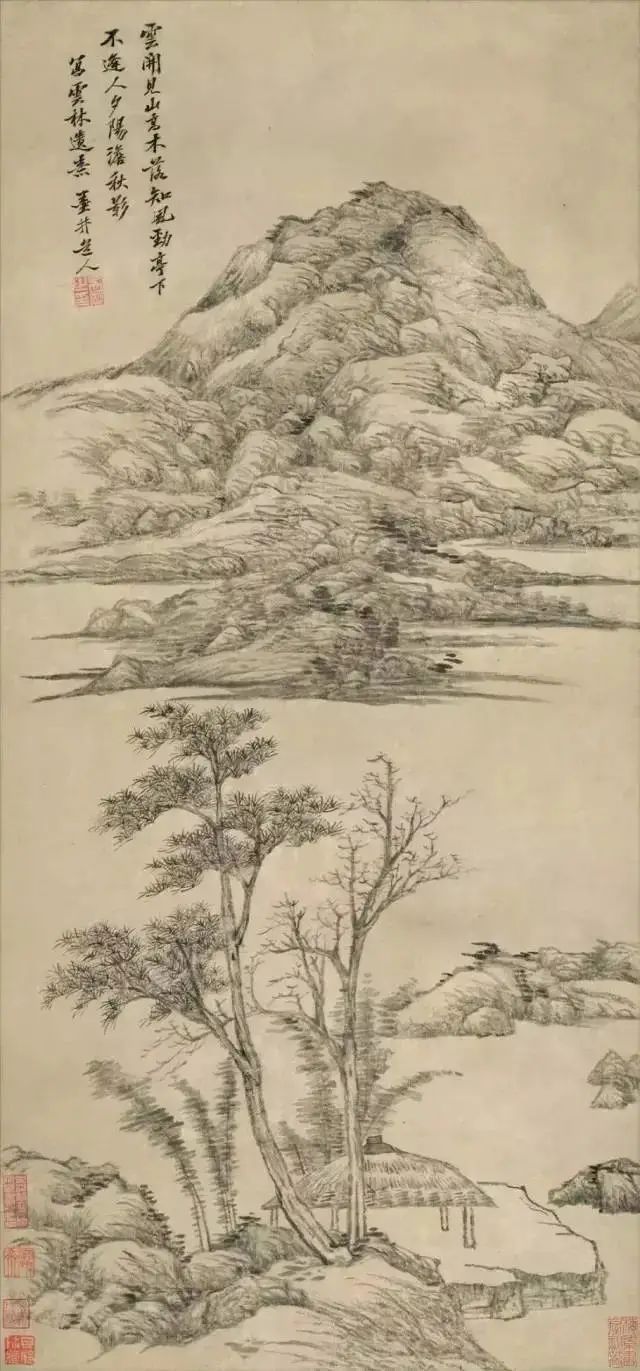 秋天黄叶山水的国画,9幅国画里的秋天竟这么美