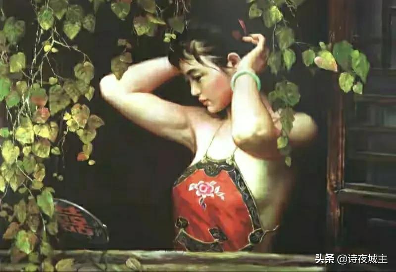 潘鸿海与陈逸飞油画展,潘鸿海油画抱陶罐的女孩