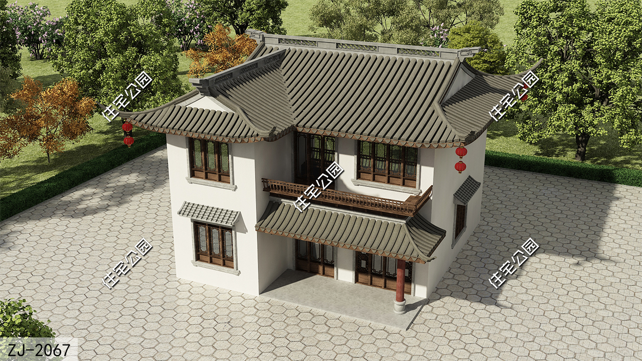 分享高端别墅,七款中式合院经典款