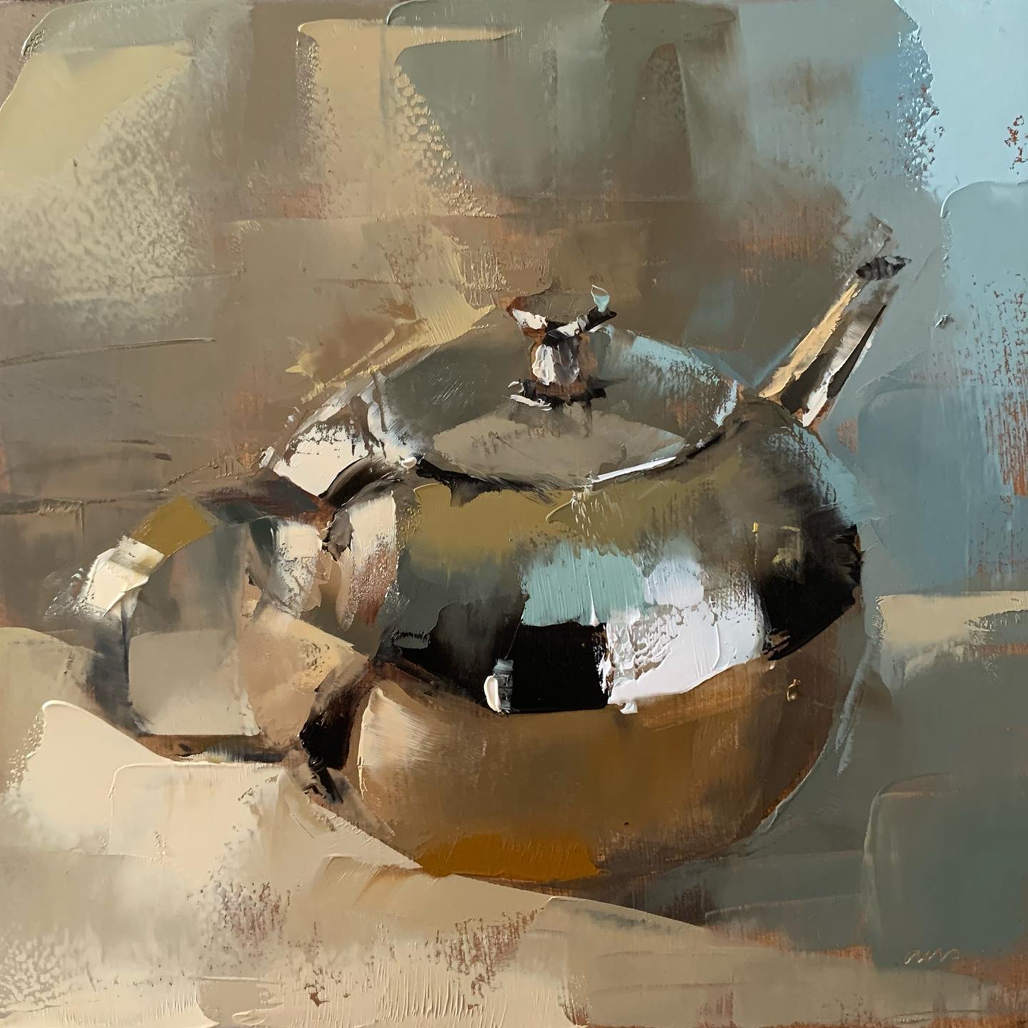 大色块静物油画,油画静物花卉色块