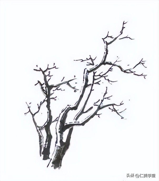 冬日雪景画法,冬季雪景松树的画法