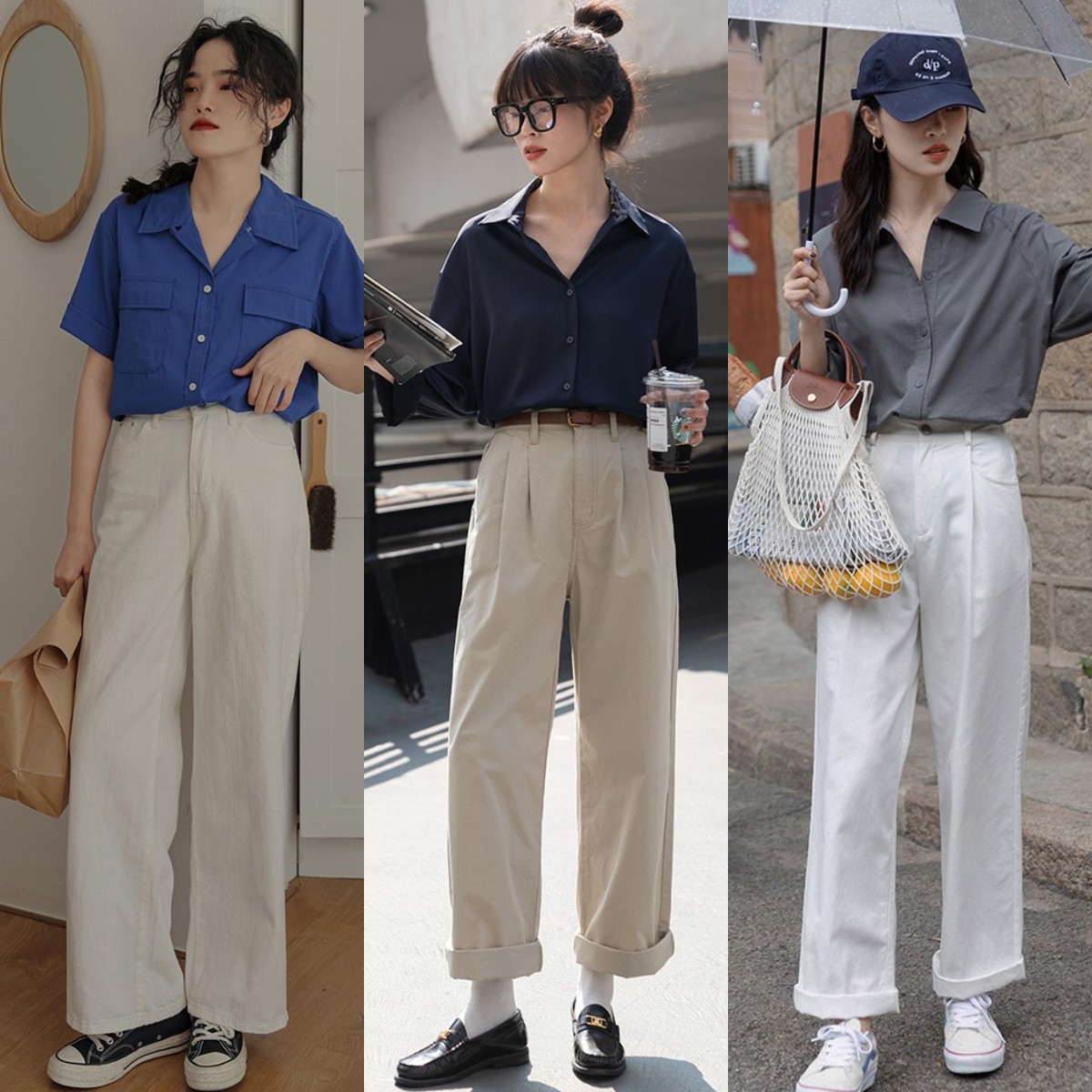 偏白色系裤子怎么搭配,夏白色裤子的穿搭方法